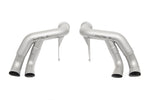 Soul R8 V10 2017-2019 race exhaust system: race exhaust pipes, pair, side view