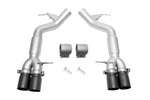 F06 / F12 / F13 M6 resonated muffler bypass exhaust: bypass exhaust with black tips and hardware