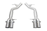 Soul F10 M5 resonated muffler bypass exhaust: muffler bypass exhaust with brushed tips