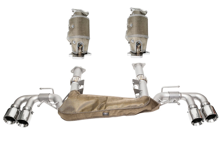 Soul C8 Corvette sport exhaust package: valved package with sport cats and quad tips