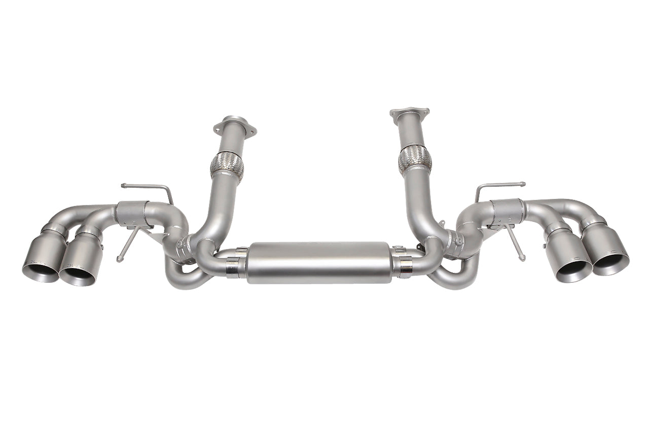 Soul C8 Corvette valved exhaust package: valved exhaust, rear view