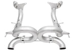 Soul 488 / 488 Pista 3.5″ performance exhaust systems: performance exhaust, front view