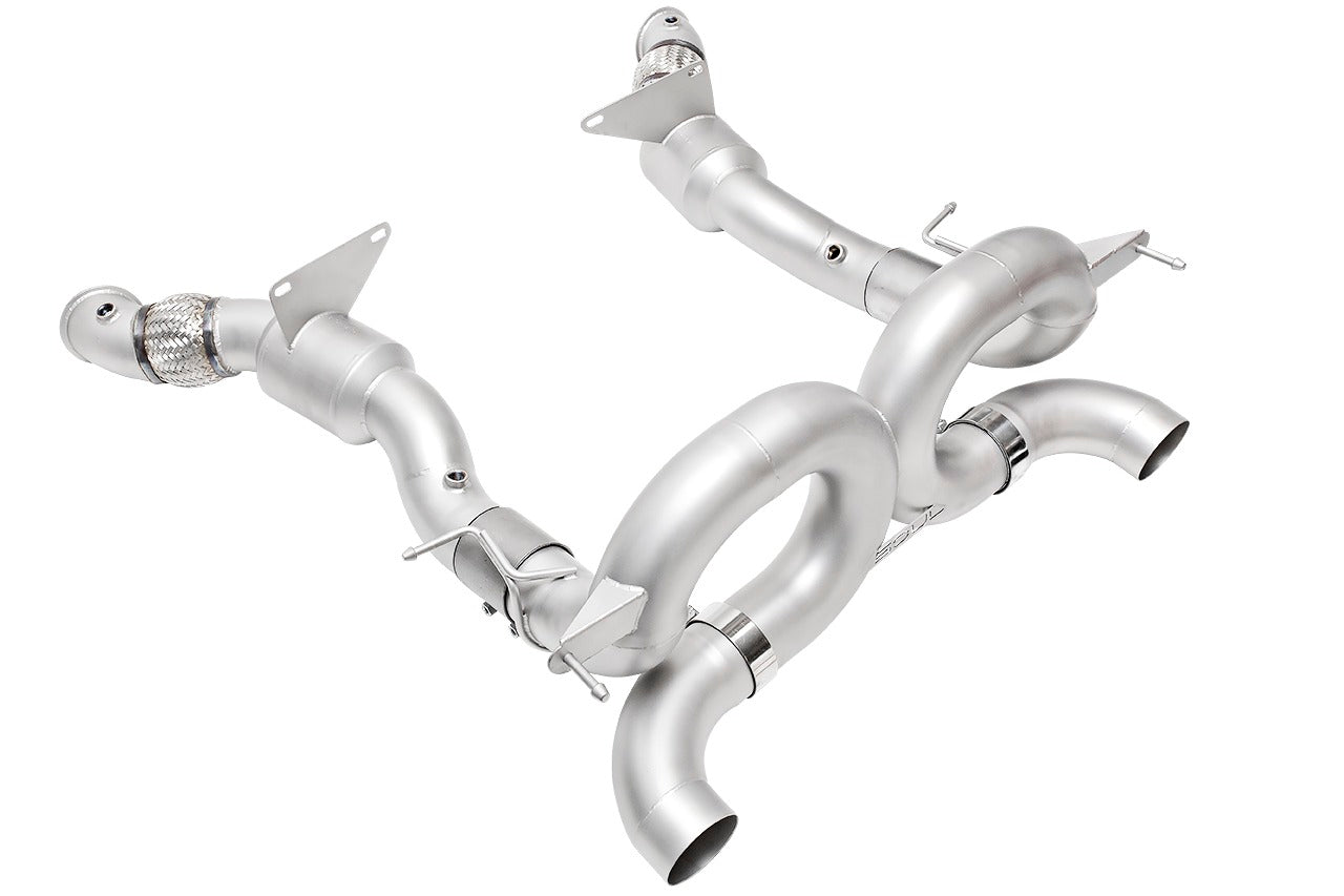 Soul 488 / 488 Pista 3.5″ performance exhaust systems: performance exhaust, top view