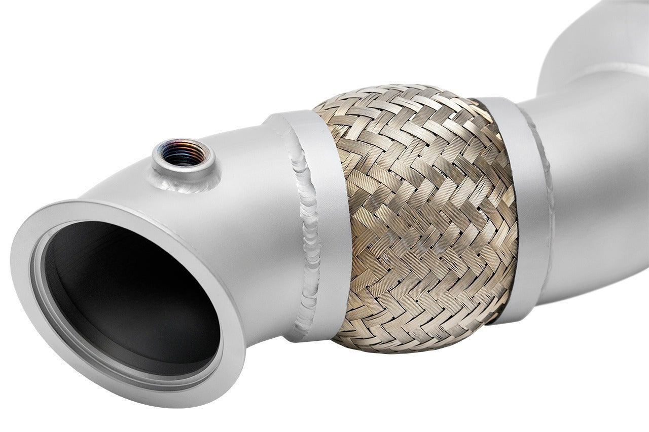 Soul 488 / 488 Pista sport catalytic converters: close-up of an outlet with flex joint