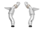 Soul 488 / 488 Pista sport catalytic converters: pair of sport cat pipes