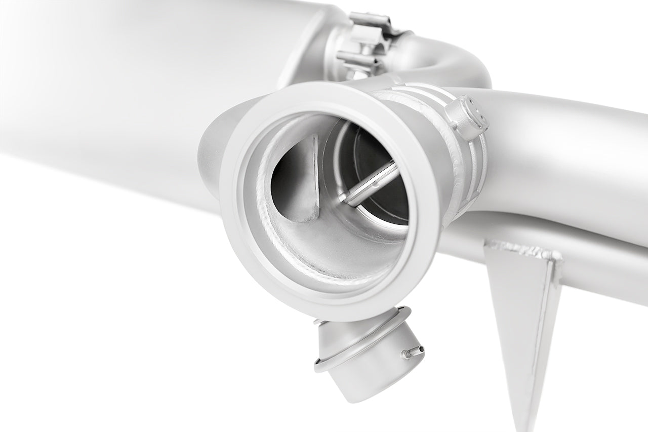 Soul Huracan LP610 / LP580 valved exhaust system: close-up of the valve flap inside the pipe