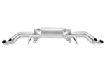 Soul Huracan LP610 / LP580 valved exhaust system: valved exhaust with center muffler, front view