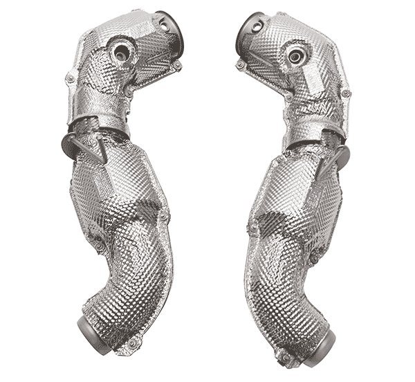 Soul 570S / 570GT / 540C sport package: close-up of the sport downpipes