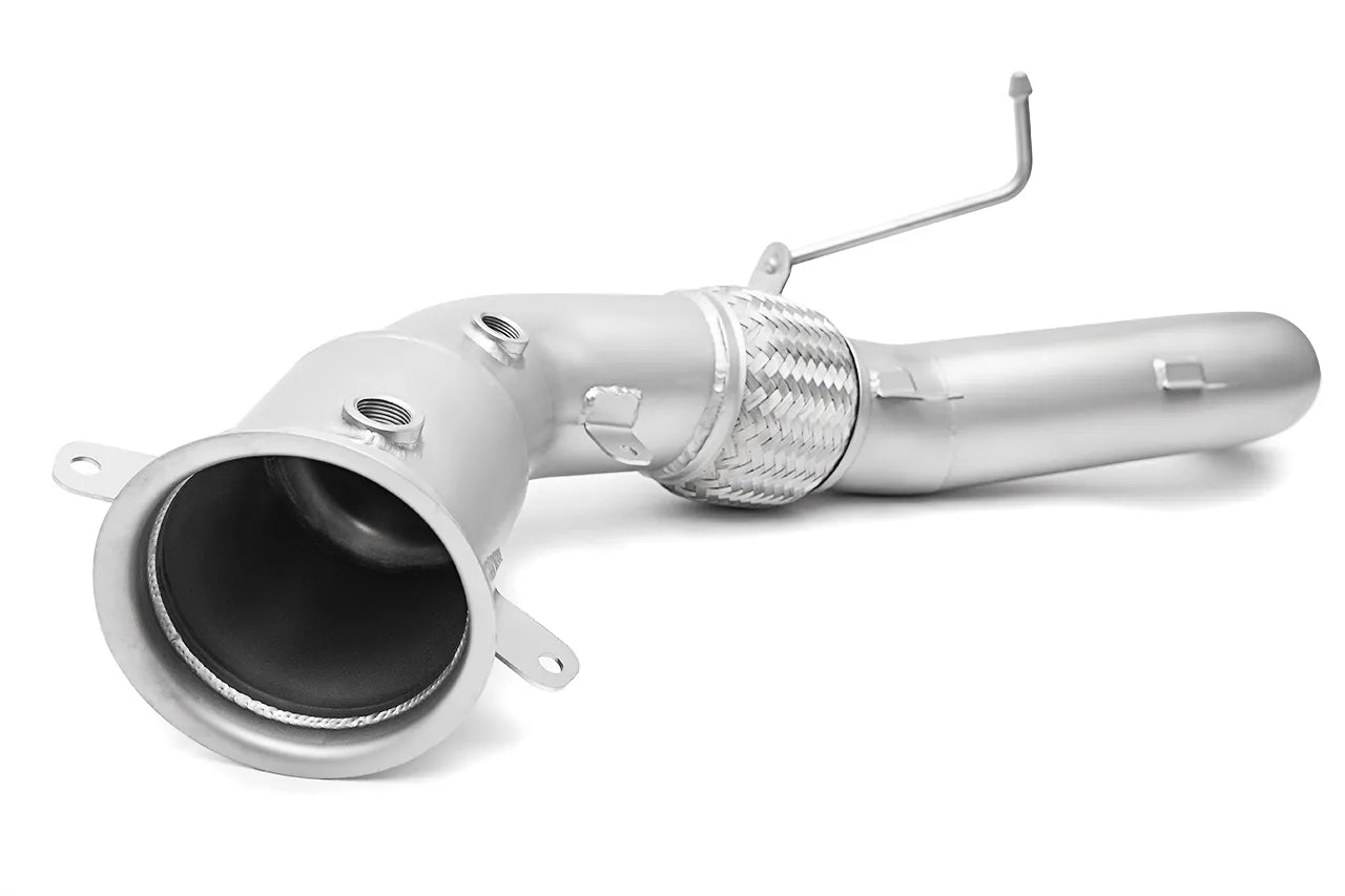 12C / 650S / 675LT catted / catless downpipes: competition downpipe with flex section and sensor
