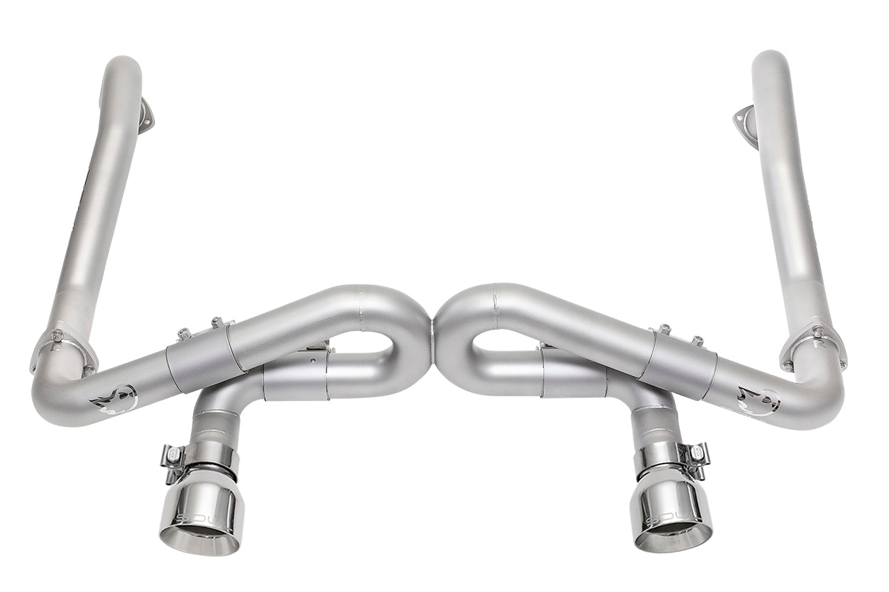 Soul 718 GT4 Clubsport race exhaust system: race exhaust with the chosen tip option, view 3