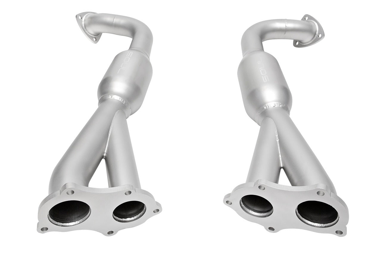 Soul 718 GT4 / Spyder / GTS over axle pipes: resonated over-axle pipes, inlet ends