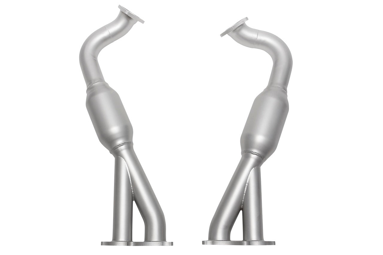 Soul 718 GT4 / Spyder / GTS over axle pipes: resonated over-axle pipes, side view