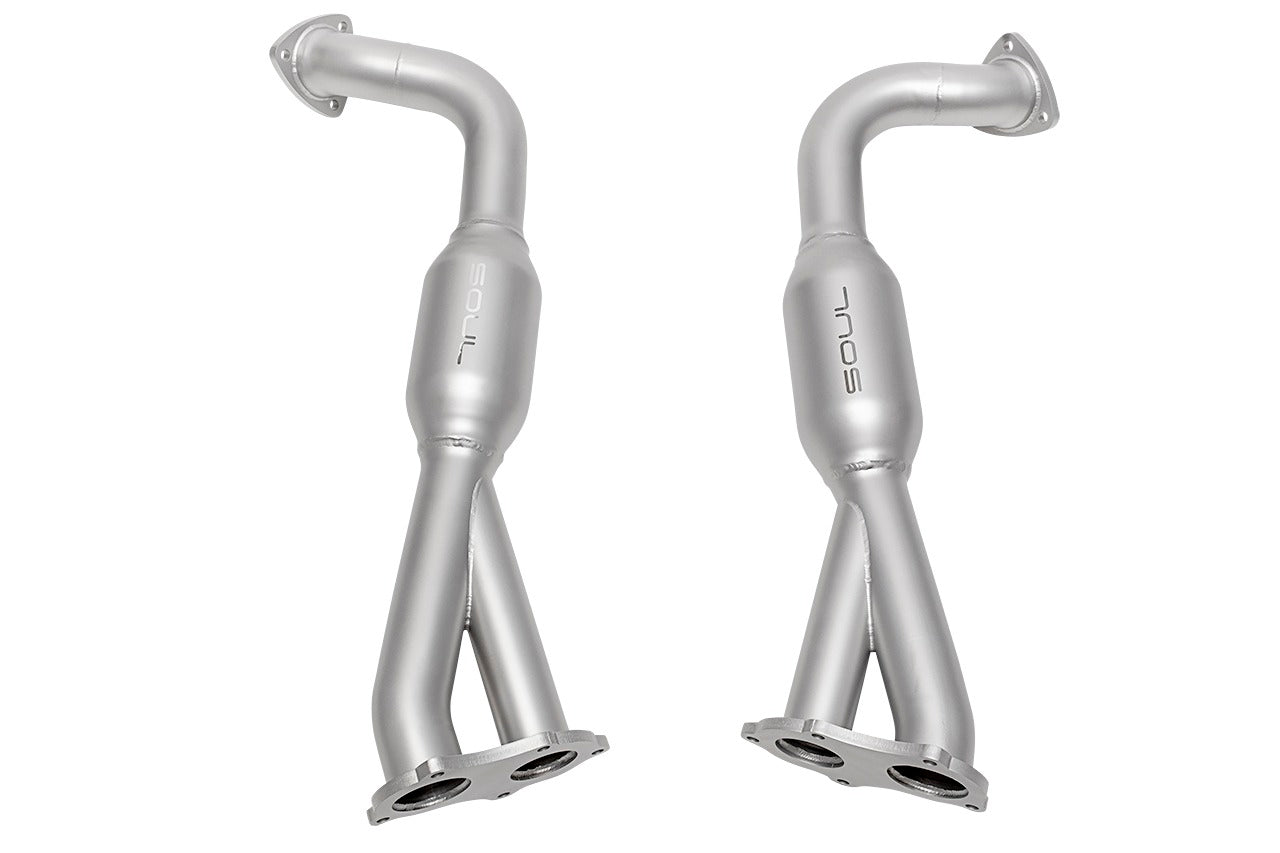 Soul 718 GT4 / Spyder / GTS over axle pipes: pair of resonated over-axle pipes