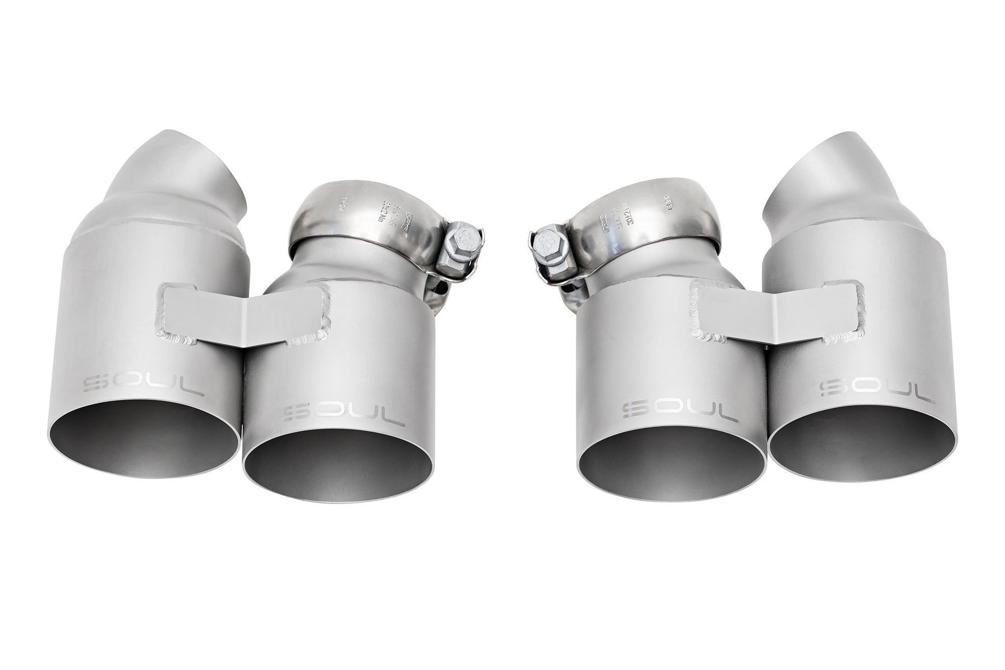 Soul 991 Turbo / Turbo S valved exhaust system: quad tip sections