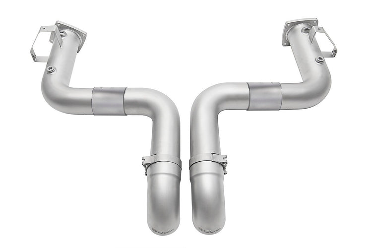 Soul 991.2 Carrera PSE trackback turbo back exhaust: trackback exhaust, front view