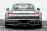 Soul 992.1 Carrera performance exhaust systems: silver 992 Carrera rear view with tips installed