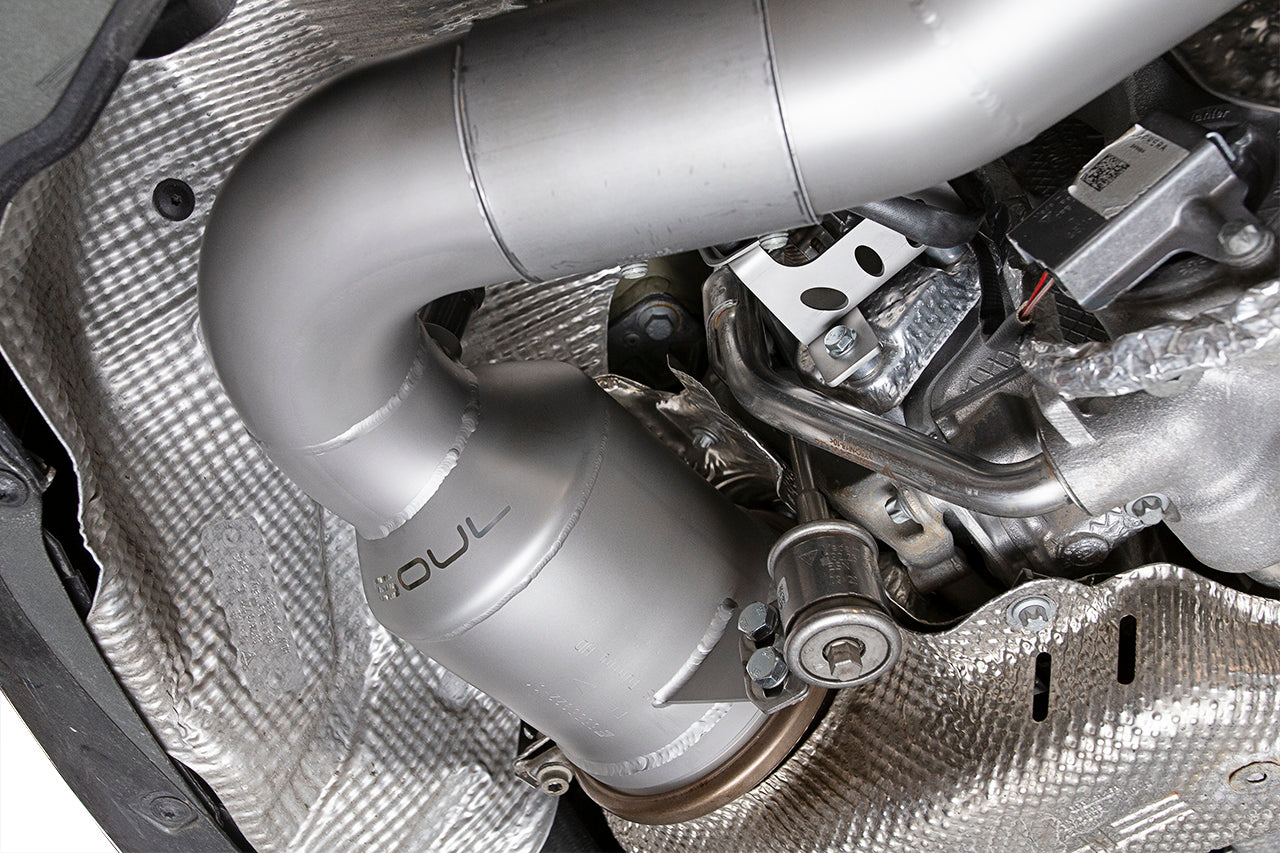 Soul 992.1 Carrera performance exhaust systems: exhaust installed beside the turbo