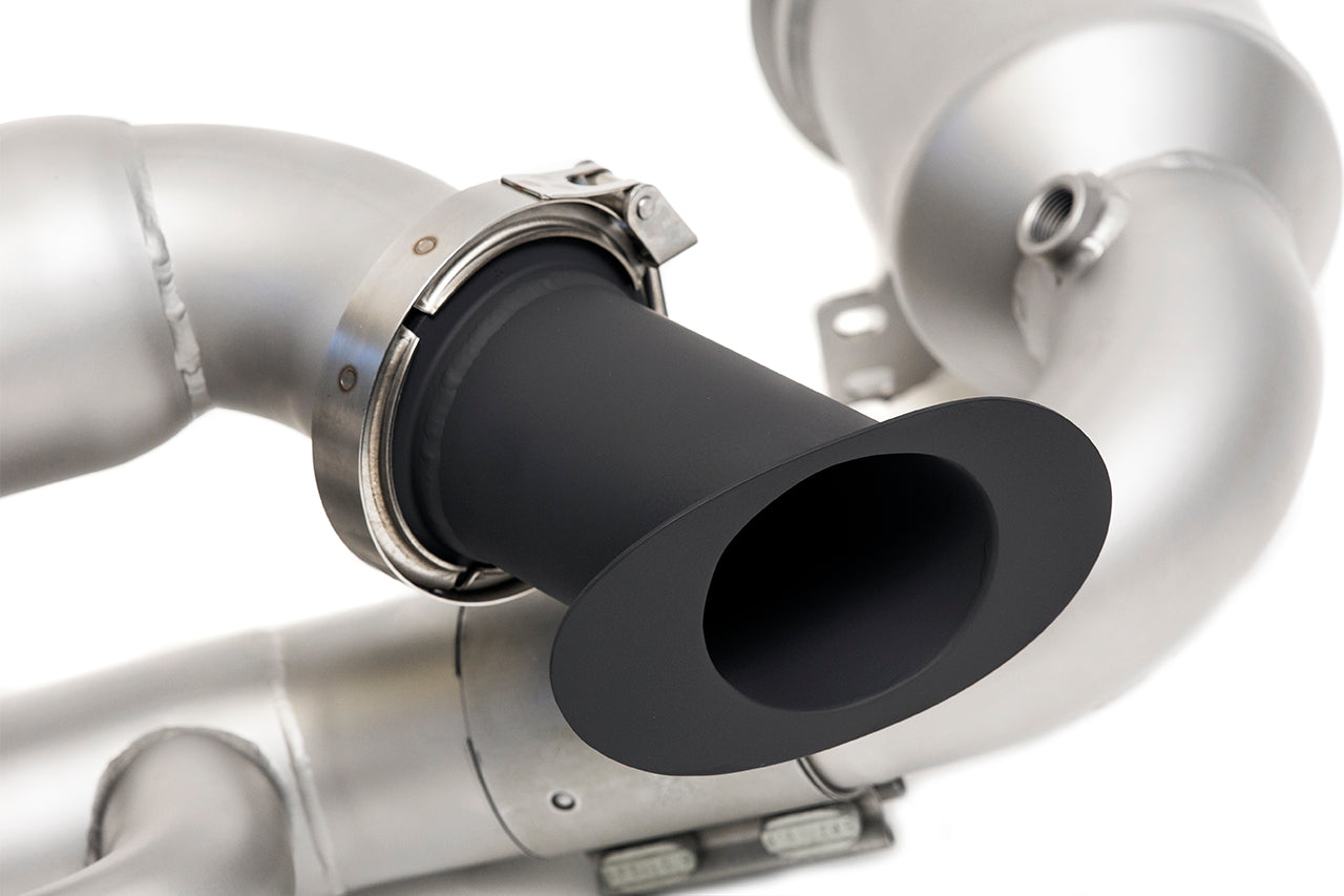 Soul 992.1 Carrera performance exhaust systems: close-up of a black tip