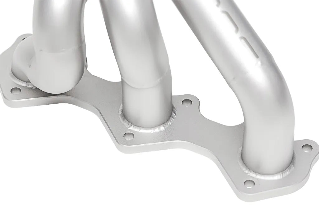 A close up view of front of Soul Performance Sport Headers | Porsche 992.2 Carrera (Base / T / S) 2025+ with white background