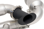 Soul 992 Turbo / Turbo S performance exhaust systems: close-up of a black tip
