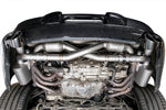 Soul 996 Carrera sport side mufflers: side mufflers installed, rear view from below