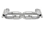 Soul 997.1 Turbo competition x-pipe exhaust system: competition exhaust, front view