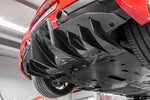 wide view of Capristo Carbon Rear Diffuser (Matte) for Ferrari 458 Speciale 2013-2015 fitted inside a car