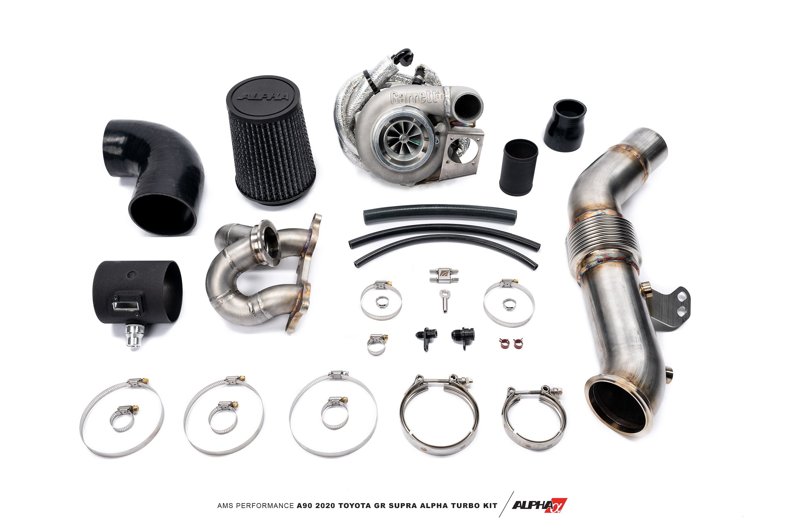 Full AMS Alpha 8 GTX3582 Gen II turbo kit contents for the 2020 GR Supra