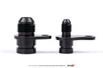 Billet aluminum AN adapter fittings from the AMS Alpha 8 Supra kit