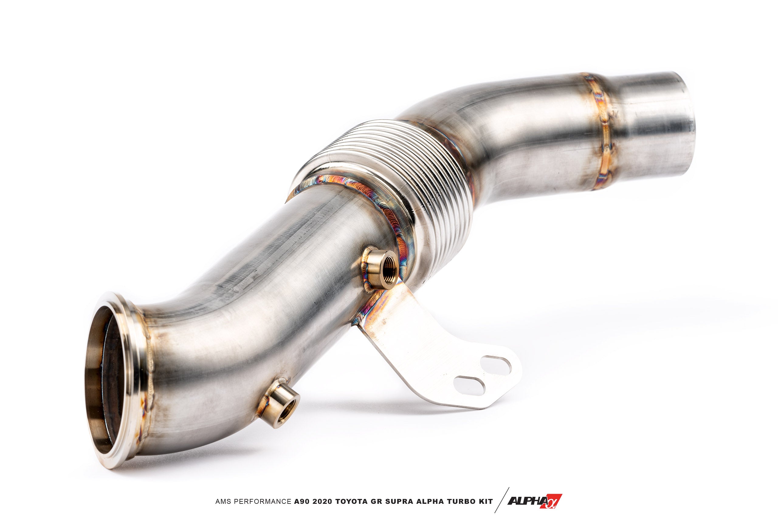 AMS 3.5 inch stainless downpipe with flex section for the GR Supra Alpha 8 kit