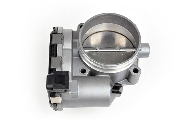Genuine Porsche electronic throttle body, top view of the butterfly, optional add-on - IPD for Porsche 986 Boxster