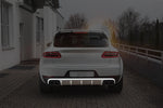 A back wide view of TECHART Rear Diffusor for Porsche 95B Macan with the diffusor highlighted 