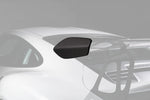 A close up view of TECHART Rear Spoiler Panels Carbon "matte" for Porsche 991.1 GT3 RS fitted on a car with spoiler highlighted