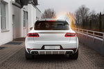 A back wide view of TECHART Rear Diffusor for Porsche 95B Macan with the diffusor highlighted 