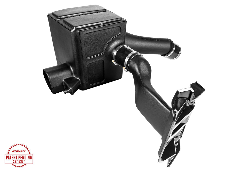 Wide view of Stillen Trupower Cold Air Intake w/ Direct Flow/Oiled for Filter Toyota Tundra 2014-2020 with white background