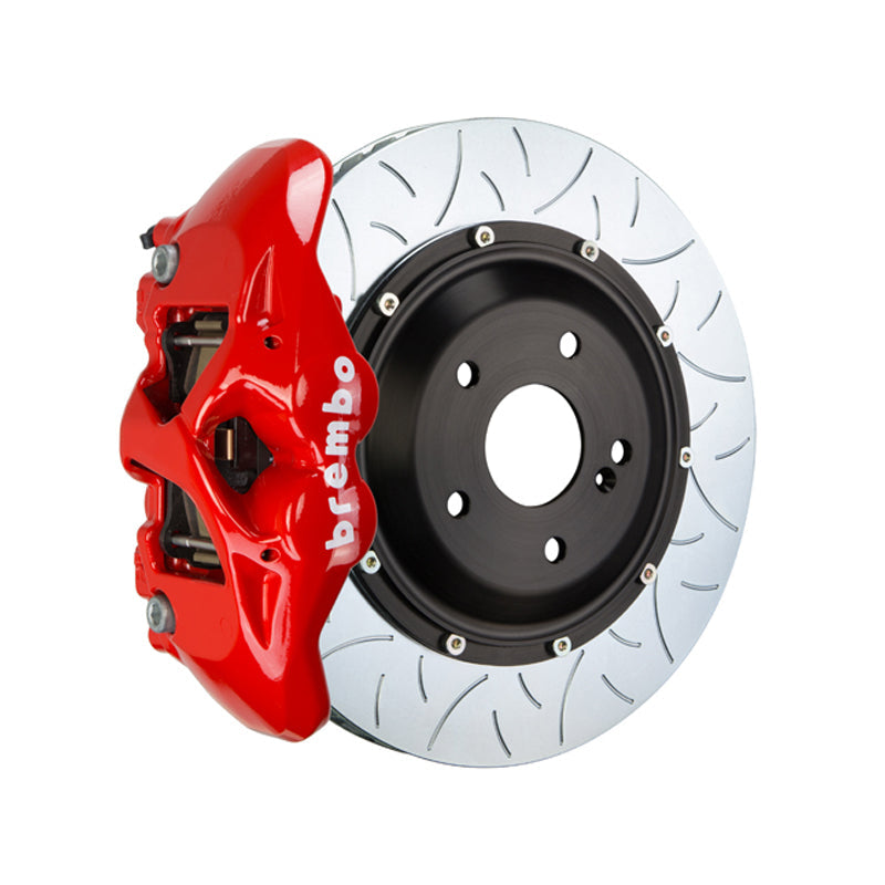 GT2 Brembo GT 4-piston rear kit, red caliper, 380mm type 3 slotted 2-piece disc