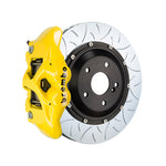 GT2 Brembo GT 4-piston rear kit, yellow caliper, 380mm type 3 slotted 2-piece disc