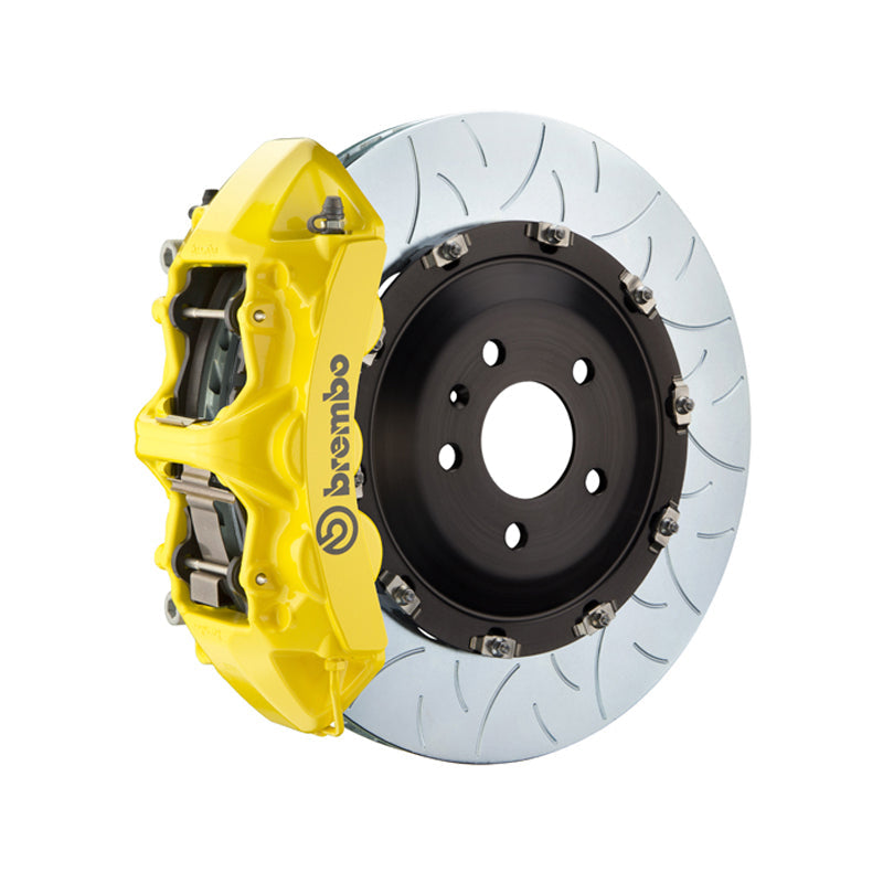 4L Q7 Brembo GT 6-piston front kit, yellow caliper, 405mm type 3 slotted 2-piece disc