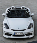 A top view of TECHART Air Duct Shaft Carbon Glossy Porsche 718 Cayman / Boxster