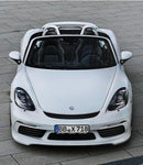 A top view of TECHART Air Duct Shaft Carbon Glossy Porsche 718 Cayman / Boxster