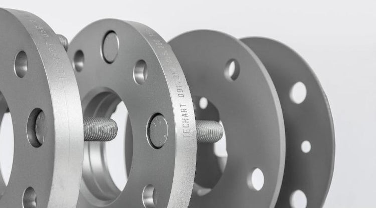 A close up view of TECHART Wheel Spacer Kit 2 x 10 mm Porsche 991.1 Carrera / Targa / GT3 / Turbo