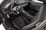A top close up view of TECHART Leather Interior I for Coupé Porsche 991/991.2 Carrera / Targa / Turbo