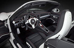 A top close up view of TECHART Exquisite Leather Interior for Cabriolet Porsche 991/991.2 Carrera / Targa / Turbo