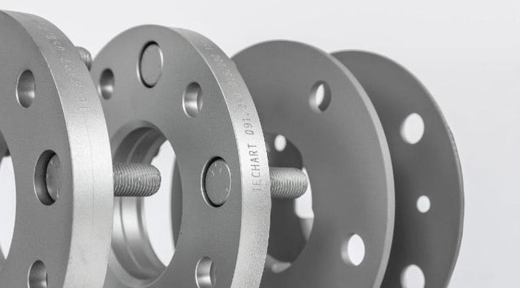 A close up view of TECHART Wheel Spacer Kit 2 x 15 mm Porsche 95B Macan