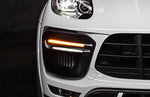 A close up view of TECHART Airblades for Front Apron Porsche 95B Macan Turbo | Turbo w/ Perf Pkg up to MY 2018
