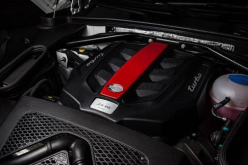 A close up view of TECHART Engine Styling Kit Porsche 95B Macan S | GTS | Turbo up to MY 2018