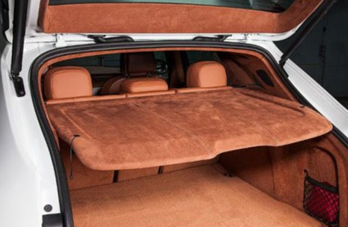A close up view of TECHART Trunk Cover in Leather Porsche 95B Macan