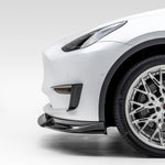 Model Y front spoiler and bumper flare, side detail