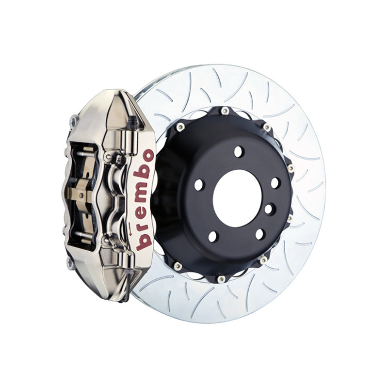 WRX STI Brembo 4-piston rear kit, nickel-plated GT-R caliper, 345mm type 3 slotted 2-piece disc