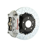 WRX STI Brembo GT 4-piston rear kit, silver caliper, 345mm type 3 slotted 2-piece disc
